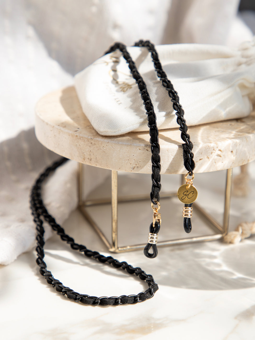 Classy C Black Sunglasses Chain - Sunglasses Chain | SUNNY