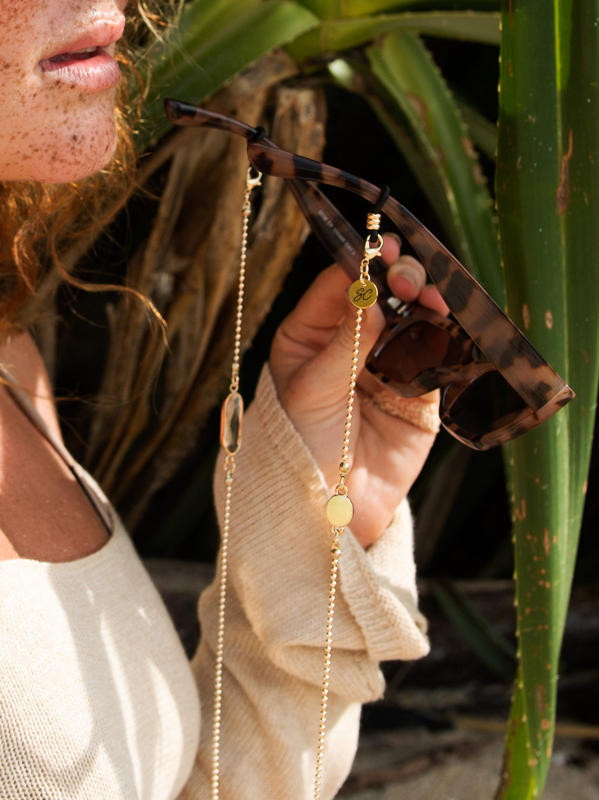 Crystal C Chartreuse | Eye Glasses Chain