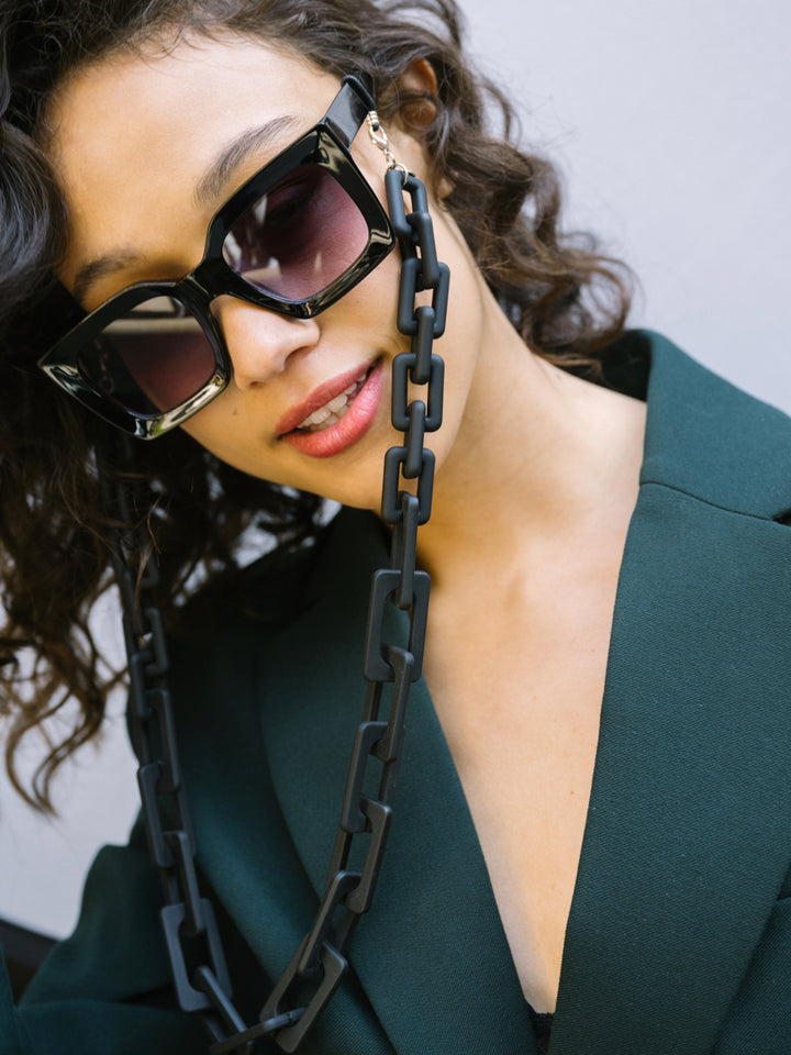 【Sunny Cords】Sunglasses chain サングラスチェーン 2WAY Vanta black | Sunglass cord – Sunny Cords