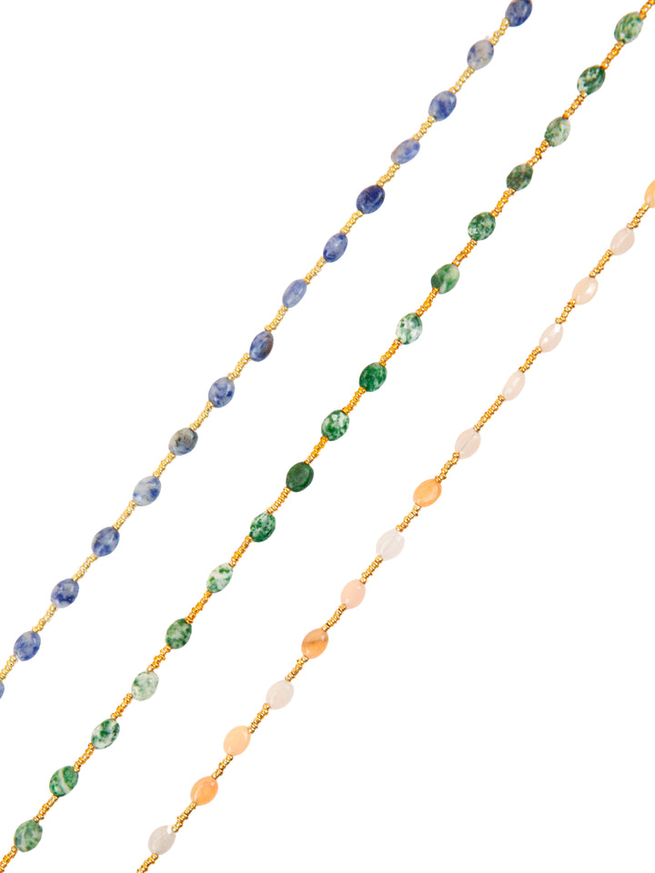 【Sunny Cords】MILA/半貴石/サングラス＆眼鏡チェーン/男女共用 Mila (green)| Eye Glasses Chain – Sunny Cords