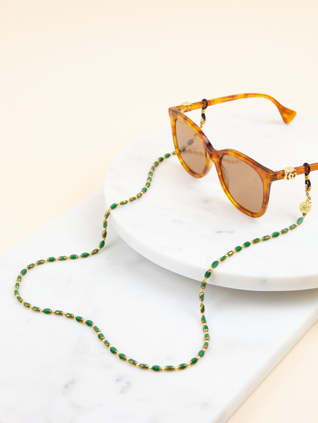 【Sunny Cords】Sunglasses chain サングラスチェーン 2WAY Ruby Gold | Glasses strap – Sunny Cords