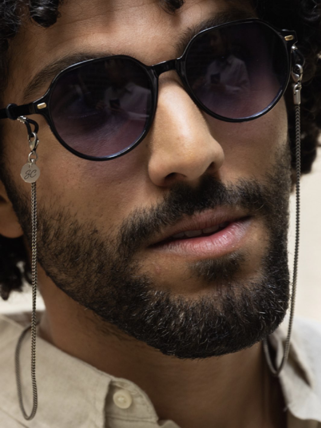 【Sunny Cords】Sunglass Strap サングラスチェーン ブラック For Men: Sunglass Strap, Sunglass Cord, Sunglass Holder