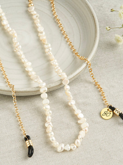 Pearl white gold | Eye Glasses Chain