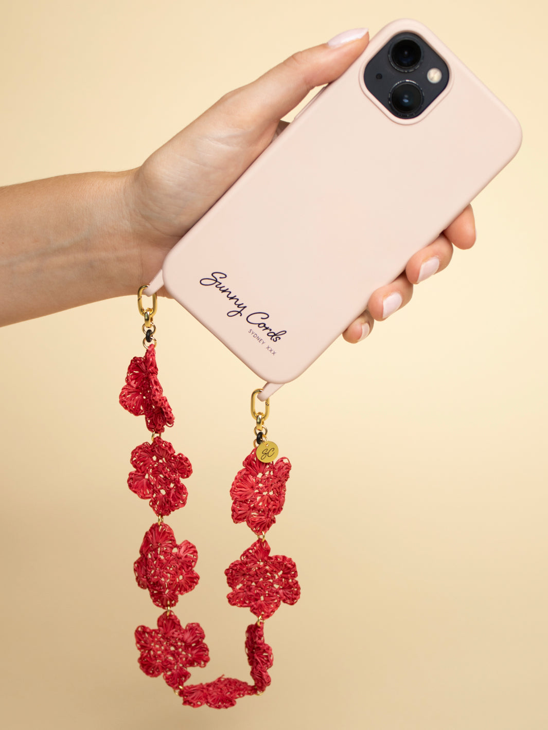 Phone Strap short raspberry & Phone Case | Sunnycords®