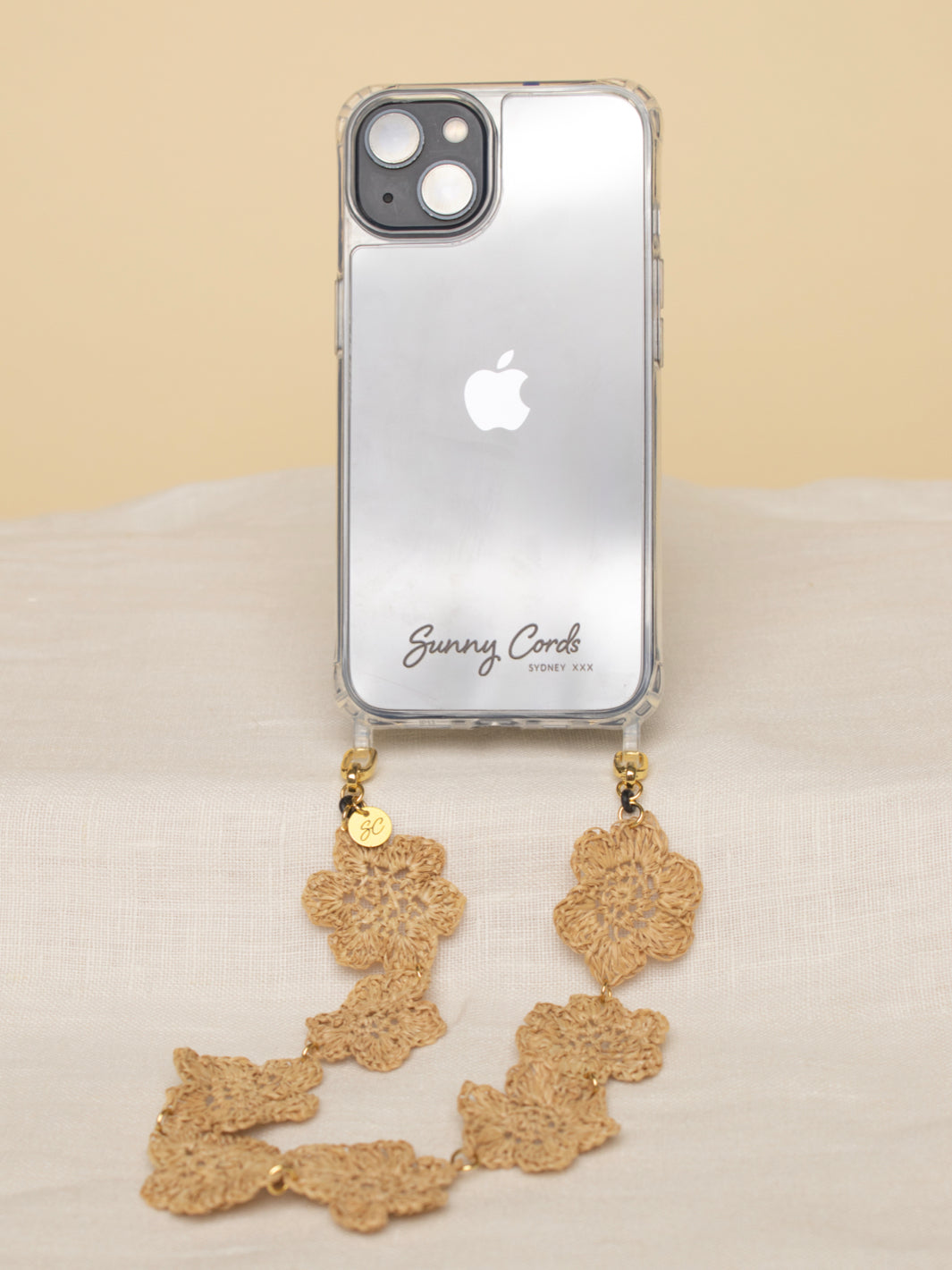 Phone Strap short beige & Phone Case | Sunnycords®