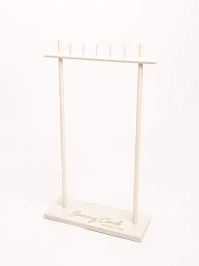 White-marble Display Stand | Sunny Cords