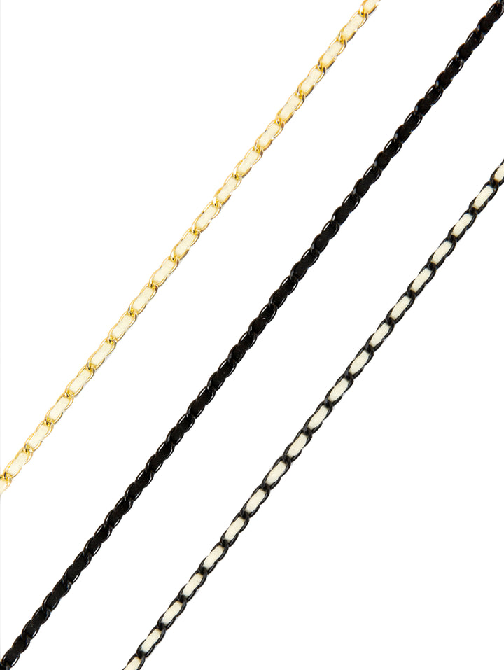 Sunny Cords Black-black Classy C white-gold | Glasses strap