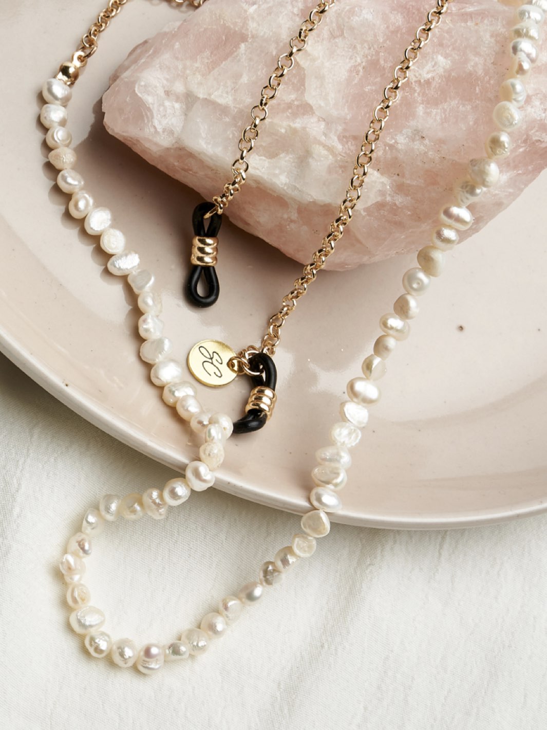 Sunny Cords Pearl white gold | Eye Glasses Chain