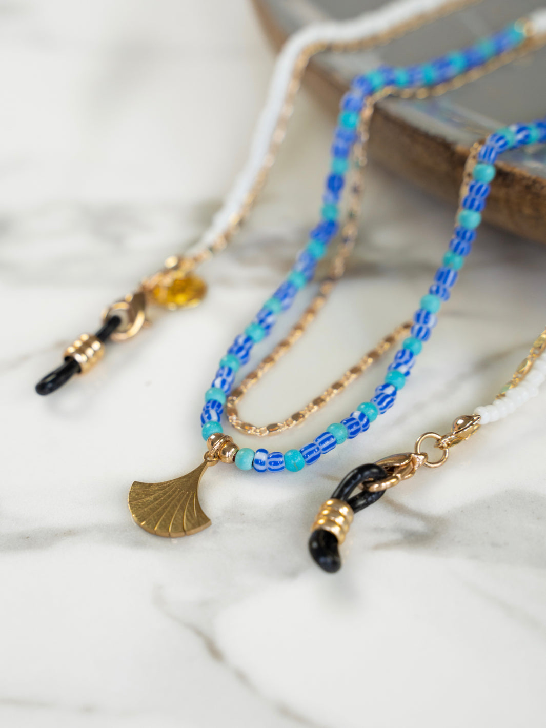 【Sunny Cords】Lily Blue/メガネ＆サングラスチェーン Lily Blue Sunglasses Chain - Sunglasses Chains | SUNNY CORDS