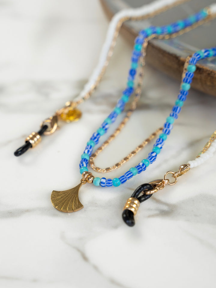 【Sunny Cords】Lily Blue/メガネ＆サングラスチェーン Lily Blue Sunglasses Chain - Sunglasses Chains | SUNNY CORDS