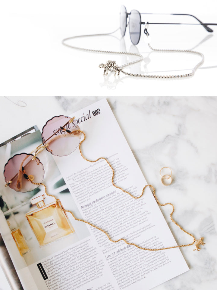 【SUNNY CORDS】JAGUAR | GLASSES CHAIN★男女OK!!個性的!! Jaguar Style Gold, Silver or Rose Gold Sunglasses Chain