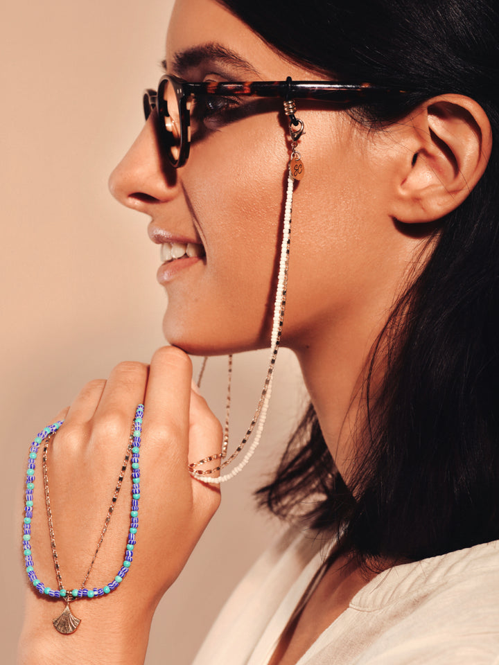 Lily Blue Sunglasses Chain - Sunglasses Chains | SUNNY CORDS