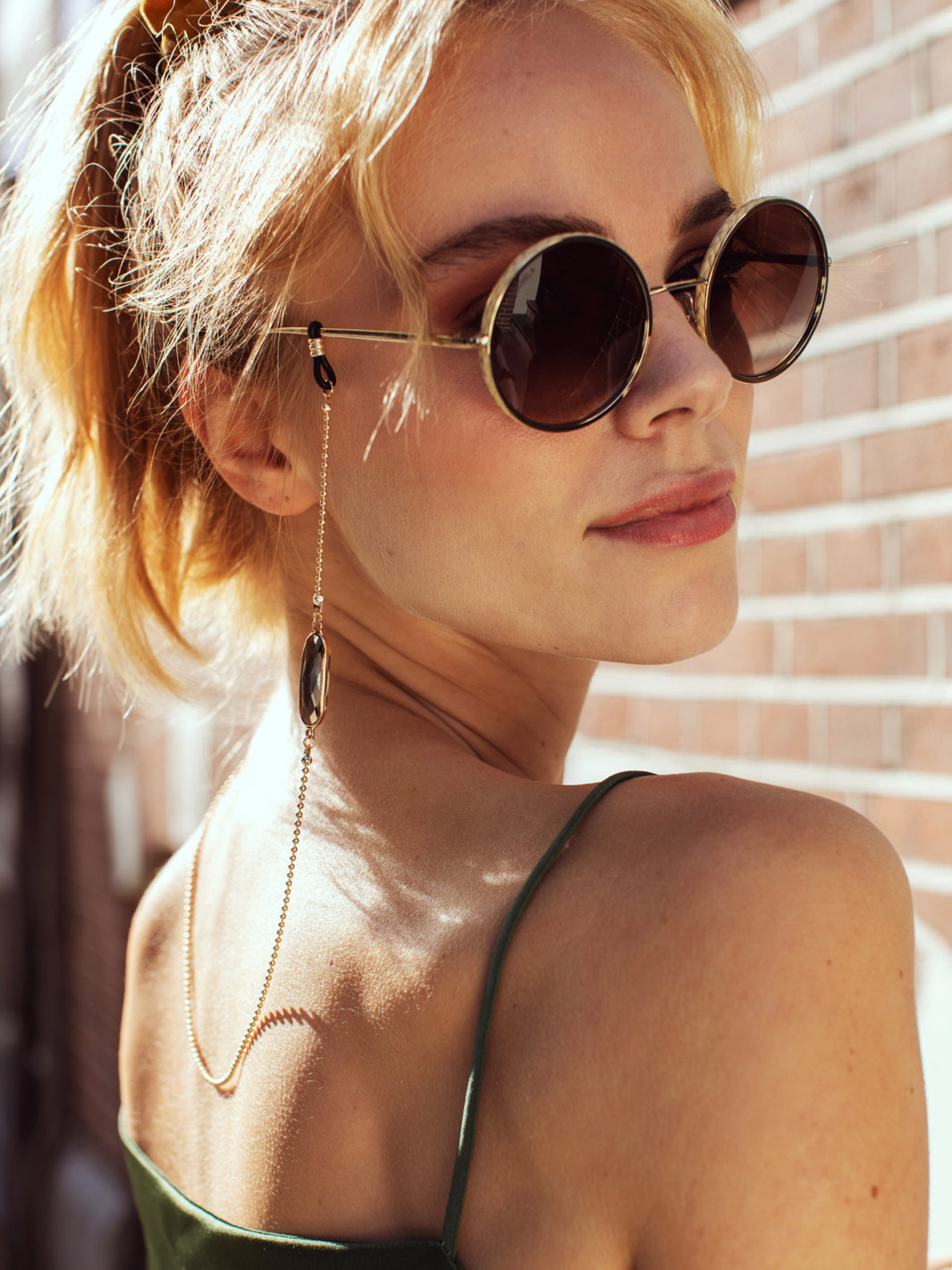 Crystal C (gold) | Sunglasses Chain