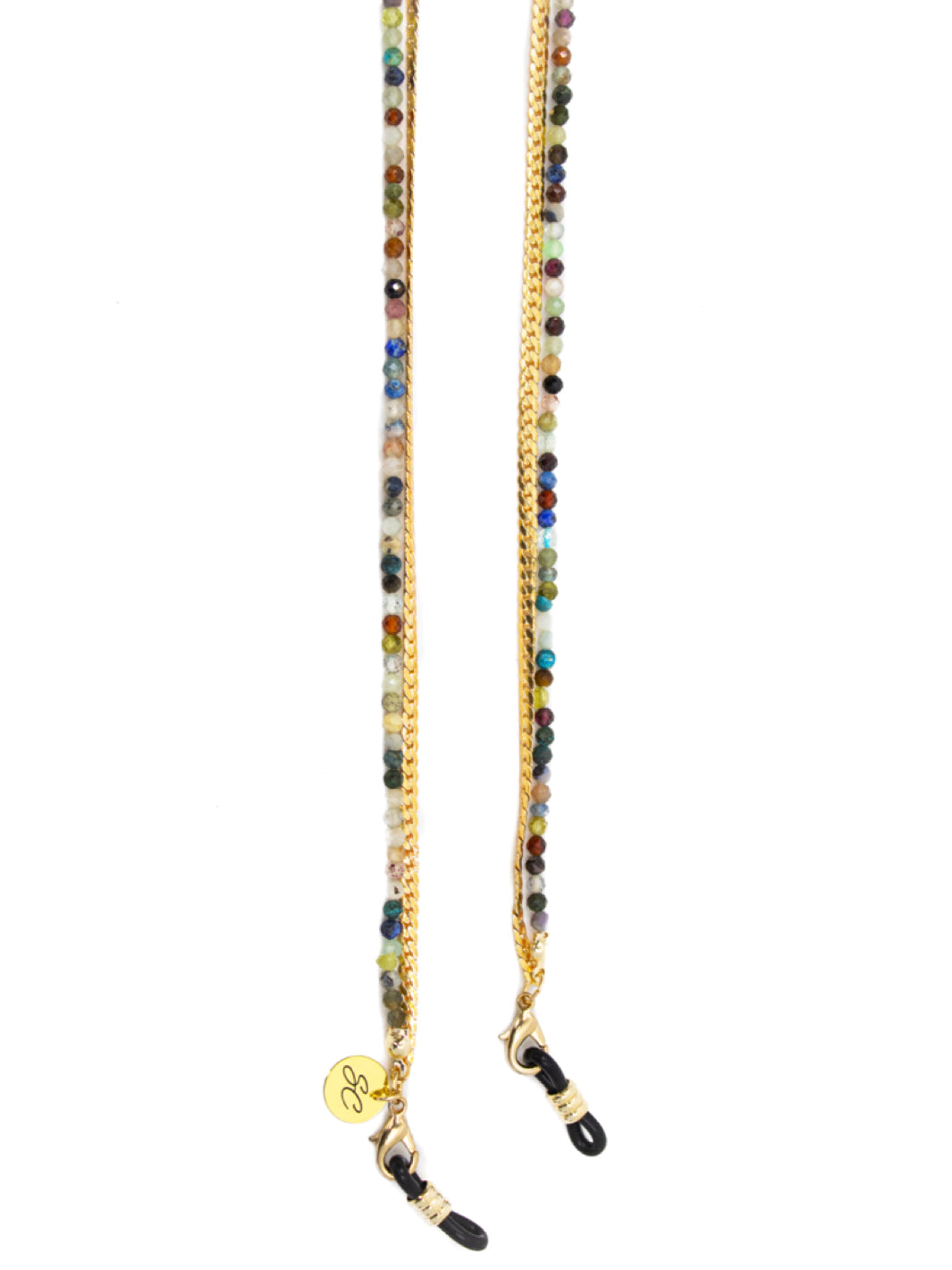 【Sunny Cords】ロージージョイ 天然ビーズ2連 眼鏡チェーン Rosy Joy Sunglasses Chain - Sunglasses Chains | SUNNY CORDS