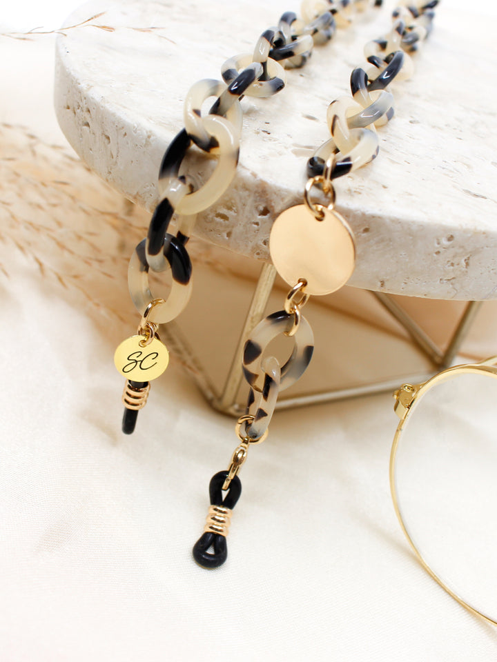 【Sunny Cords】ACE BROWN/リンク/眼鏡サングラスチェーン Ace Grey Sunglasses Chain - Sunglasses Chains | SUNNY CORDS