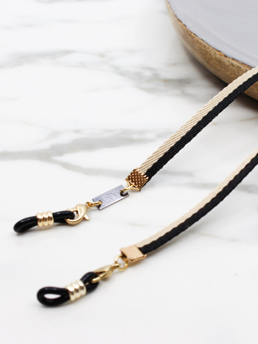 Beige-Black Jimmy Beige | Eye Glasses chain