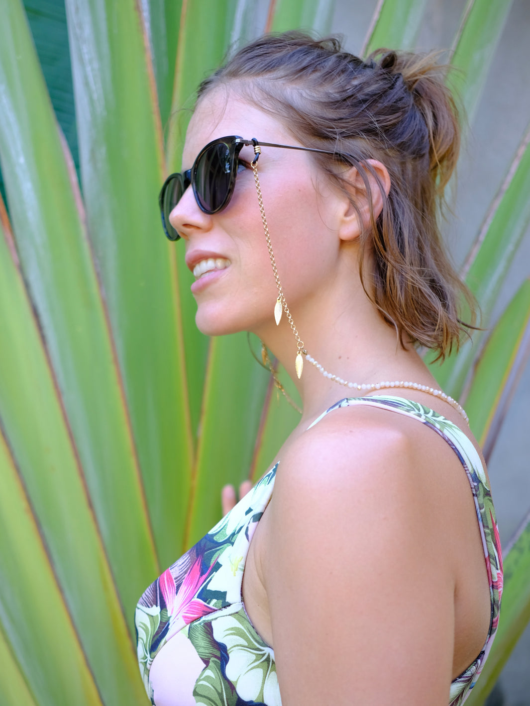 Sunny Cords Bead It Beige | Sunglass chain