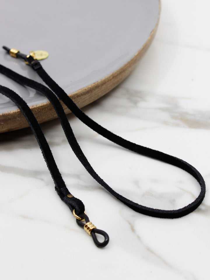 Sunny Cords Black / Gold Minimalistic Brown | Eye Glasses Strap Unisex