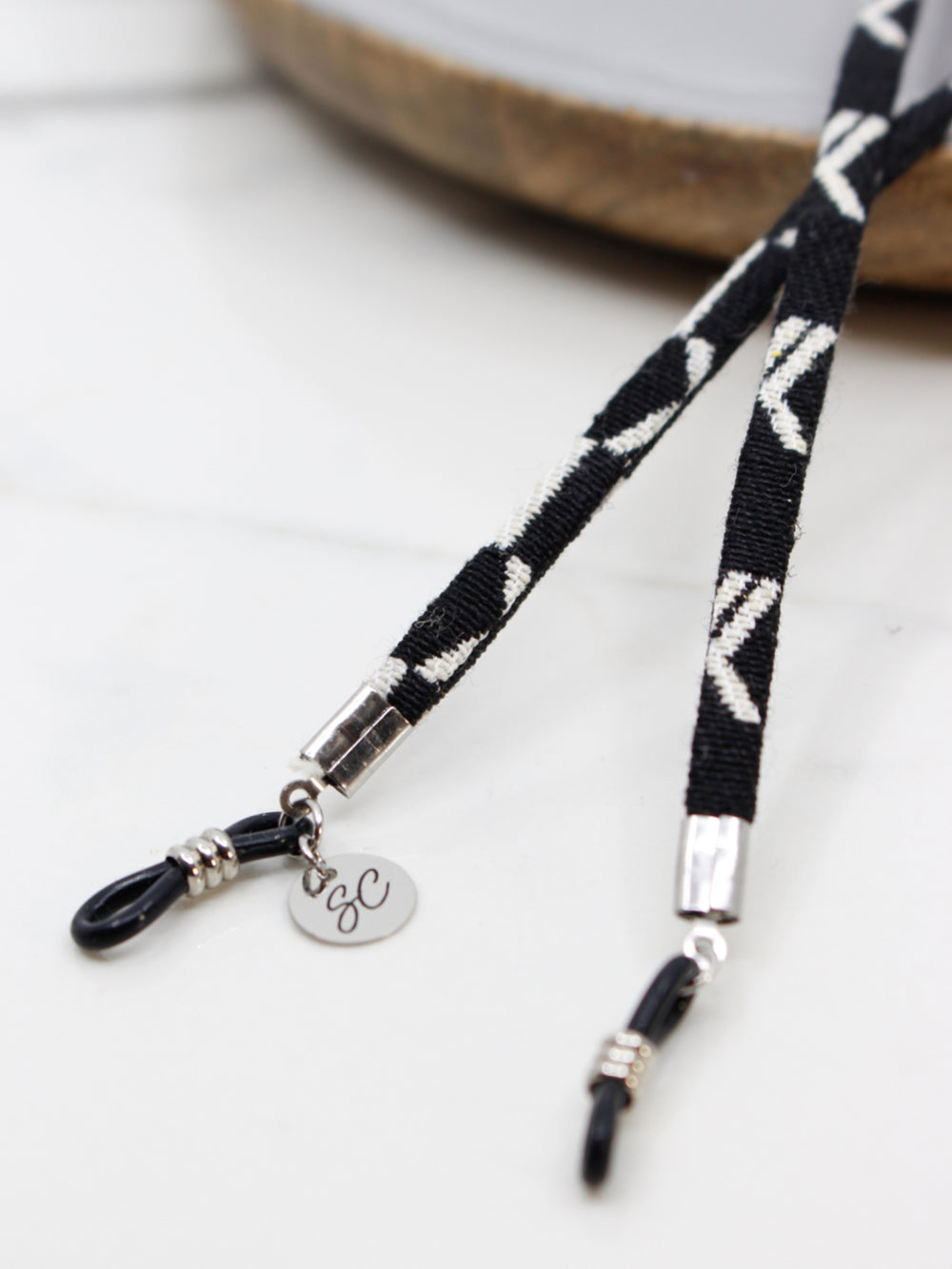 Sunny Cords Black - White Aquamate black | Glasses Strap Unisex