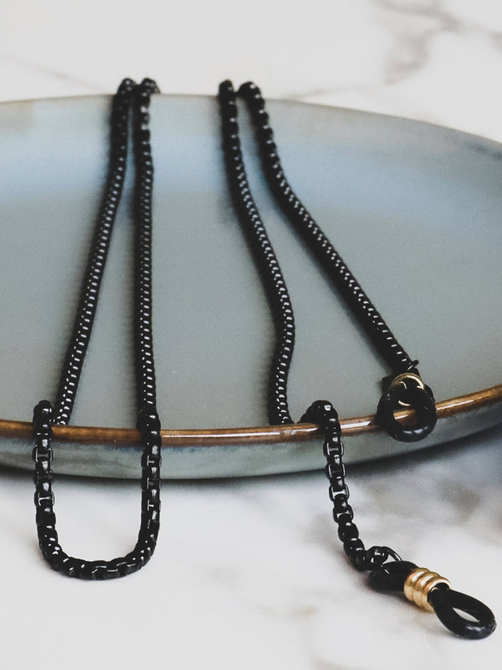 Sunny Cords Gold Mister Black Medium | Sunglass Strap