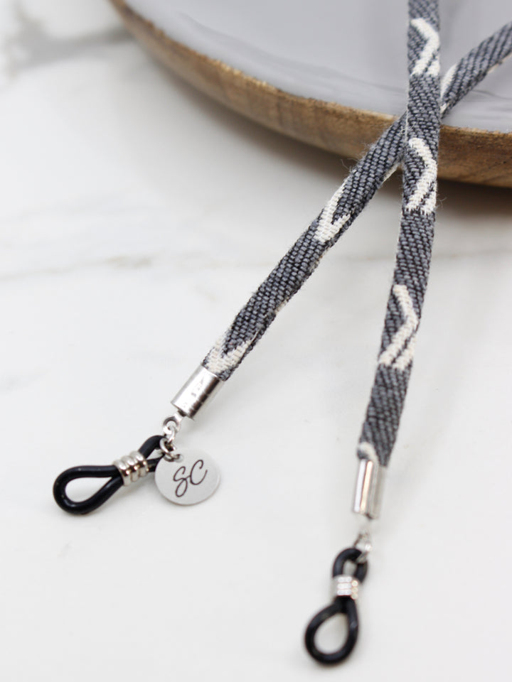 Sunny Cords Grey - White Aquamate grey | Glasses Strap Unisex