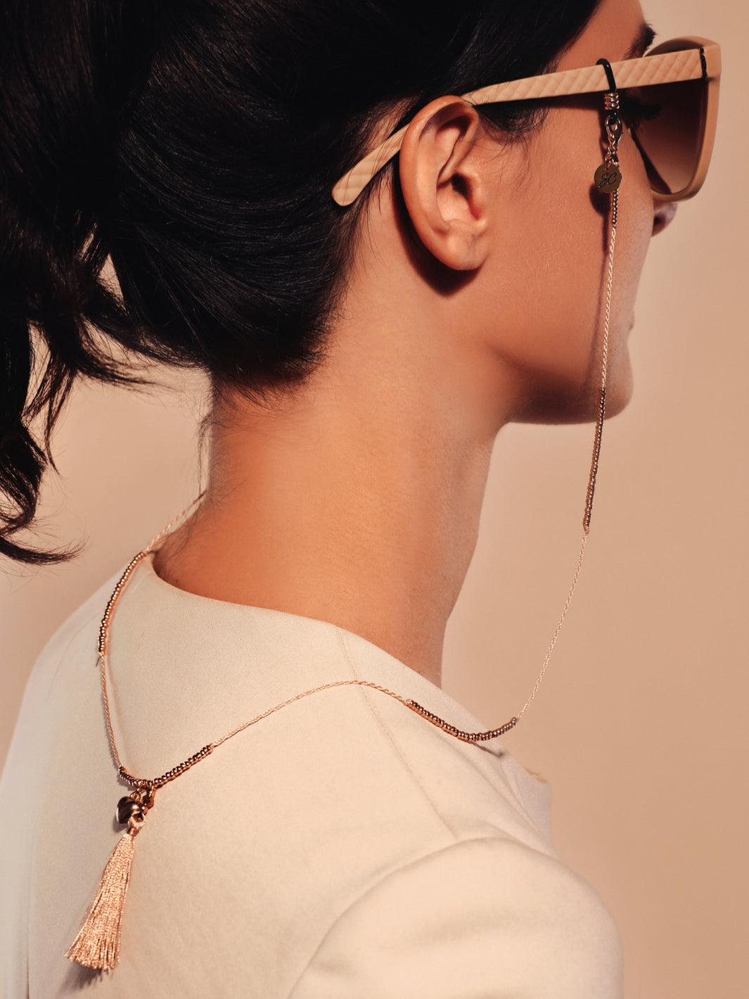Sunny Cords McTassel Beige | Glasses Strap