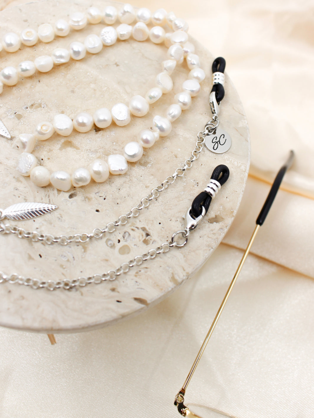 Sunny Cords Pearl white silver | Sunny Cords